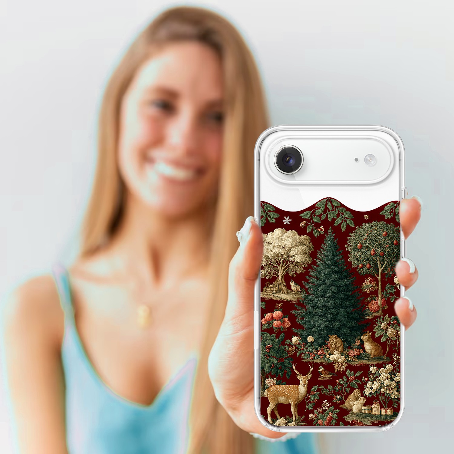 Etui do iPhone Air z MagSafe, Zimowa Magia, Świąteczny las, przeźroczyste4