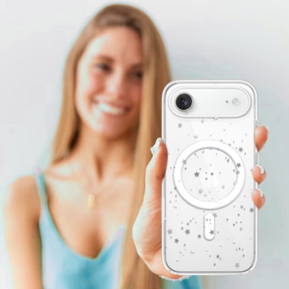 Etui do iPhone Air z MagSafe, Zimowa Magia, Szampańskie gwiazdki, przeźroczyste4