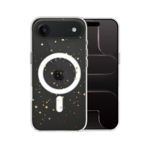Etui do iPhone Air z MagSafe, Zimowa Magia, Złote gwiazdki, przeźroczyste5