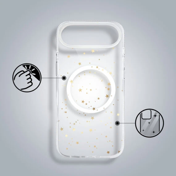 Etui-do-iPhone-Air-z-MagSafe-zlote-gwiazdki-przezroczyste-2