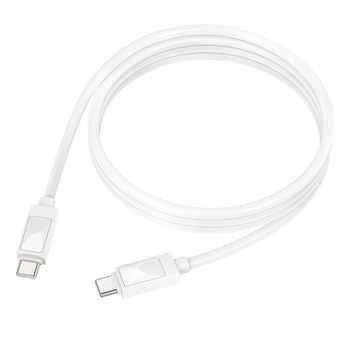 Kabel 2xUSB Typ C do iPhone 15:16:17, laptopa, tableta, PD60W, szybkie ładowanie, 1 metr, biały3