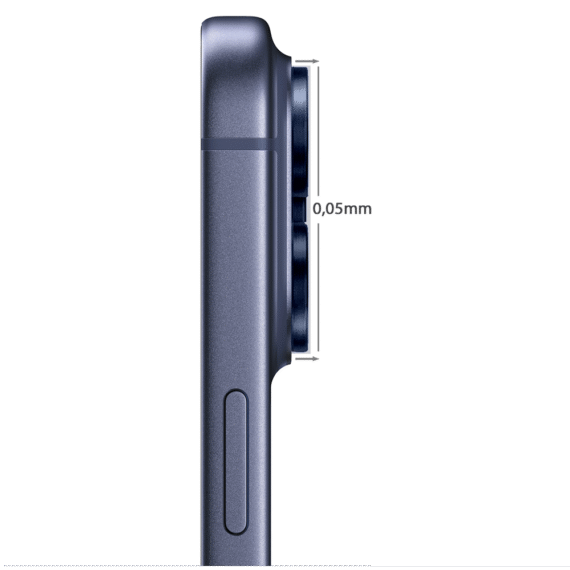 Metalowa osłona obiektywów szkło na aparat iPhone 17 Pro, granatowa (3)