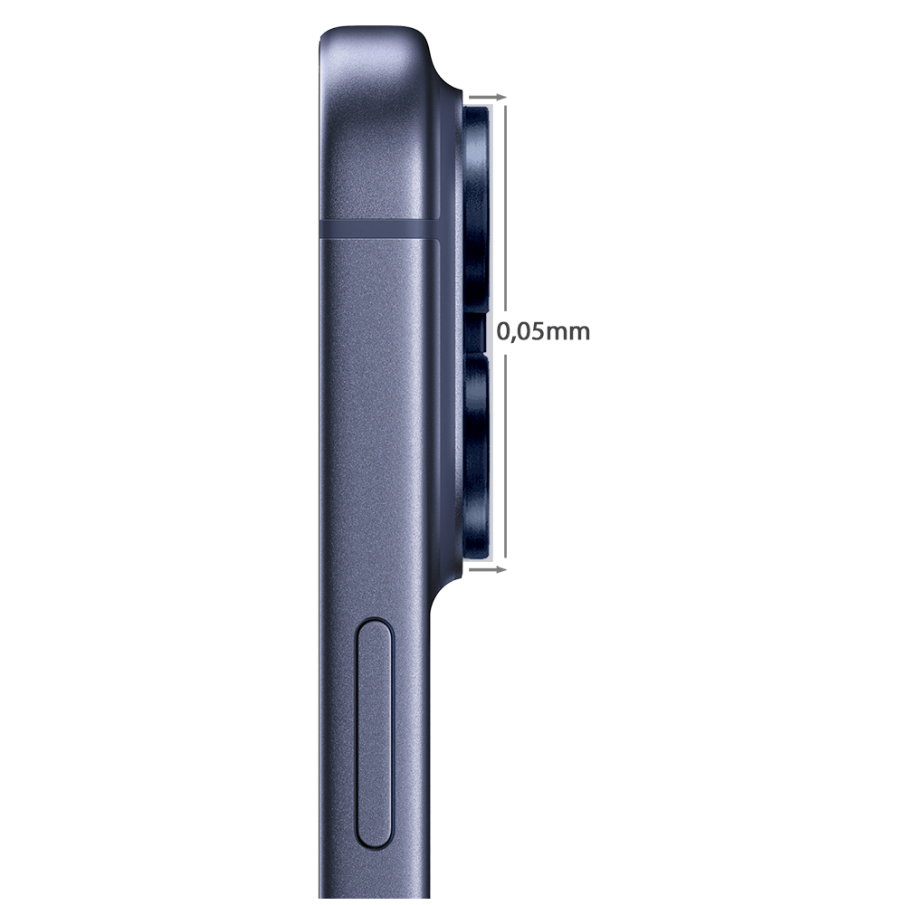 Metalowa osłona obiektywów szkło na aparat iPhone 17 Pro, granatowa (3)