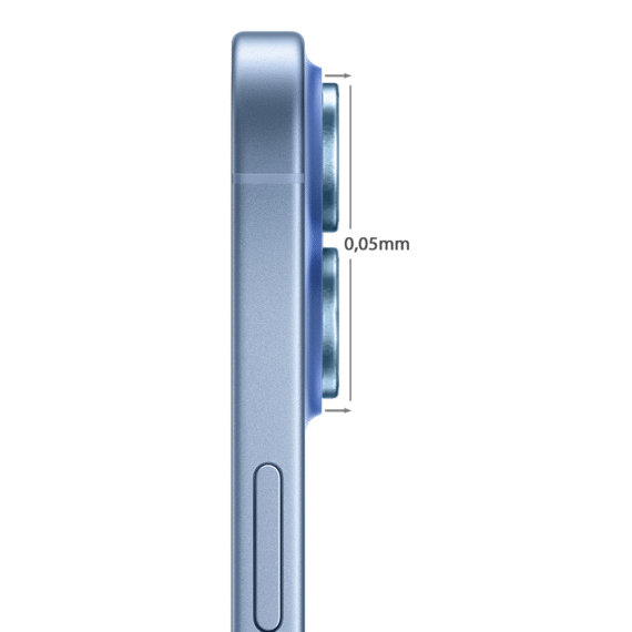 Metalowa osłona obiektywów szkło na aparat iPhone 17, gołębi niebieski (3)