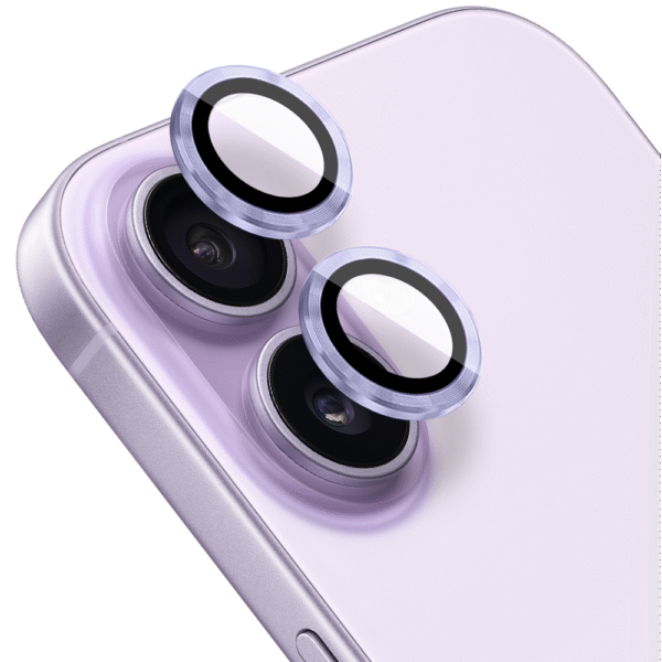 Metalowa osłona obiektywów szkło na aparat iPhone 17, lawendowa (1)
