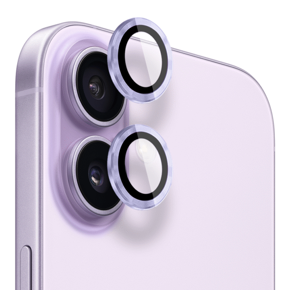Metalowa osłona obiektywów szkło na aparat iPhone 17, lawendowa (5)
