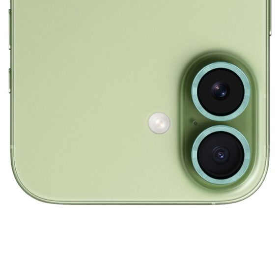Metalowa osłona obiektywów szkło na aparat iPhone 17, zielona (4)
