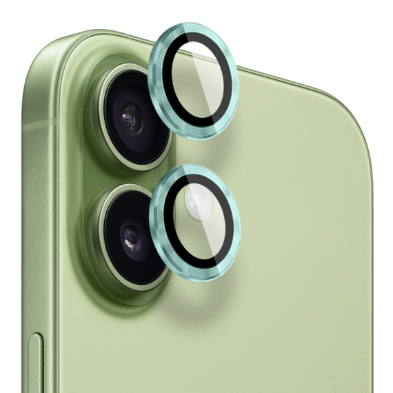 Metalowa osłona obiektywów szkło na aparat iPhone 17, zielona (5)