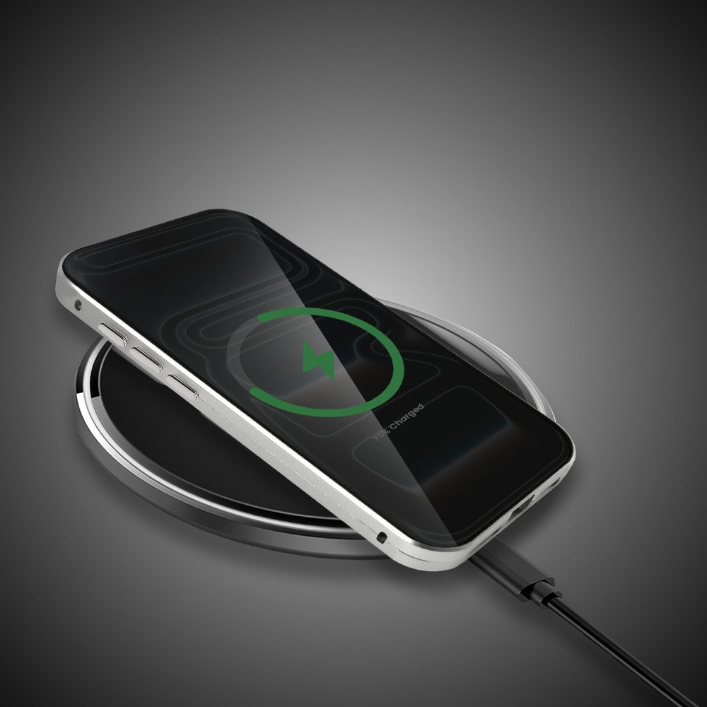 Obudowa do iPhone 17 Pro Max, podwójna szyba i aluminium 360° przód + tył magnetyczna, z osłoną aparatu i szkłem prywatyzującym, srebrna (6)