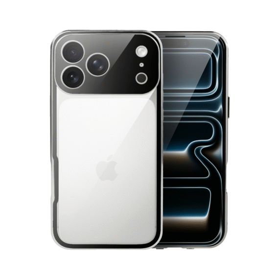 Obudowa do iPhone 17 Pro Max, podwójna szyba i aluminium 360° przód + tył magnetyczna, z osłoną aparatu i szkłem prywatyzującym, srebrna (9)