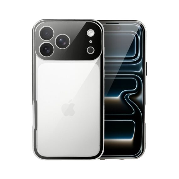 Obudowa do iPhone 17 Pro Max podwójna szyba i polerowane aluminium 360° magnetyczna, z osłoną aparatu, srebrna (7)