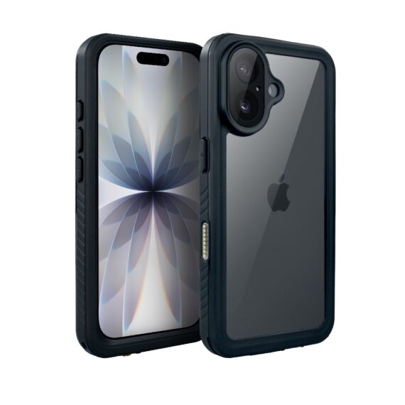 Obudowa wodoodporna do iPhone 17, pancerna 360°, czarna (4)