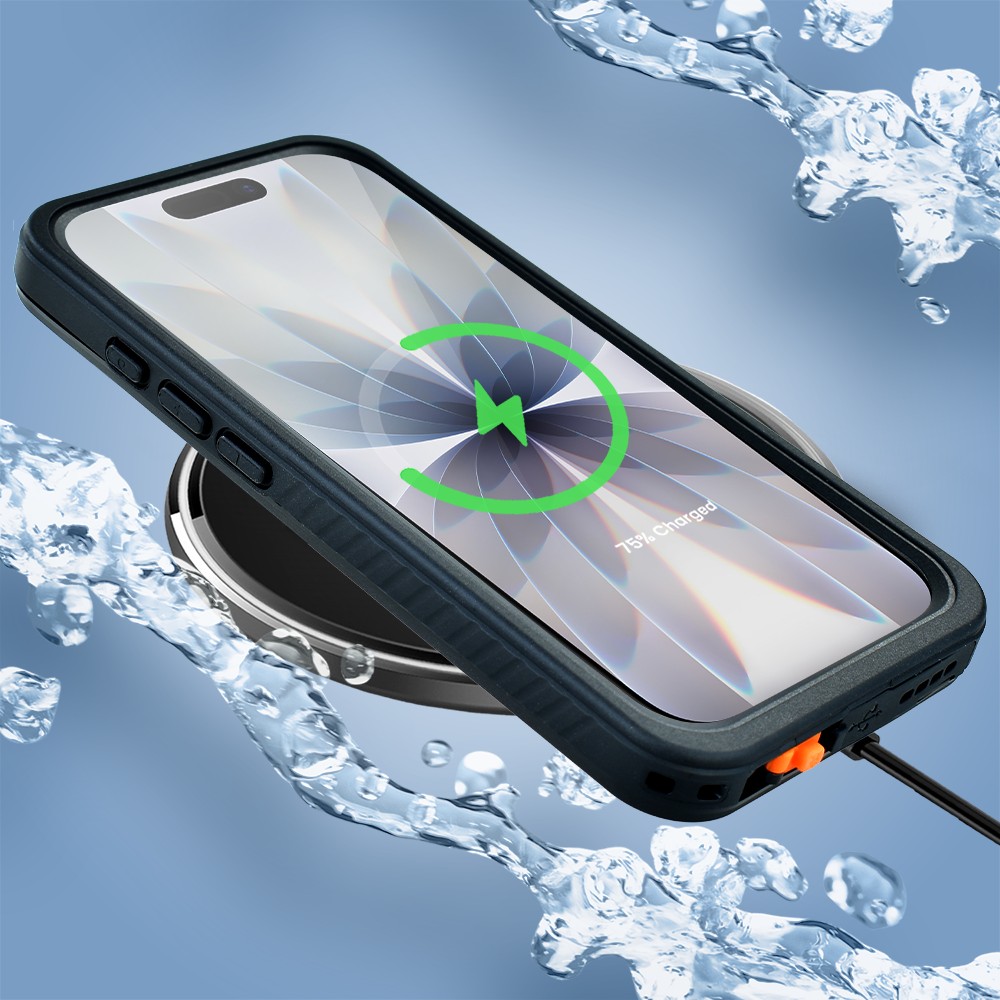 Obudowa wodoodporna do iPhone 17, pancerna 360°, czarna (7)