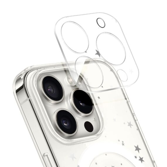 PRO-1iPhone 16 Pro Max pełne szkło hartowane na cały aparat, kamerę, szampańskie gwiazdki