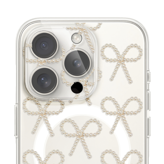 PRO-2Zestaw do iPhone 16 Pro: etui, szkło na aparat, power bank, złote kokardki