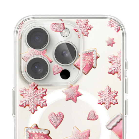 PRO-2brakuj Zestaw do iPhone 16 Pro etui, szkło na aparat, ładowarka z osłoną, różowe pierniczki