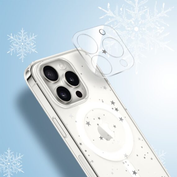 PRO-2iPhone 15 Pro Max pełne szkło hartowane na cały aparat, kamerę, szampańskie gwiazdki