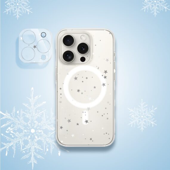 PRO-3iPhone 16 Pro Max pełne szkło hartowane na cały aparat, kamerę, szampańskie gwiazdki