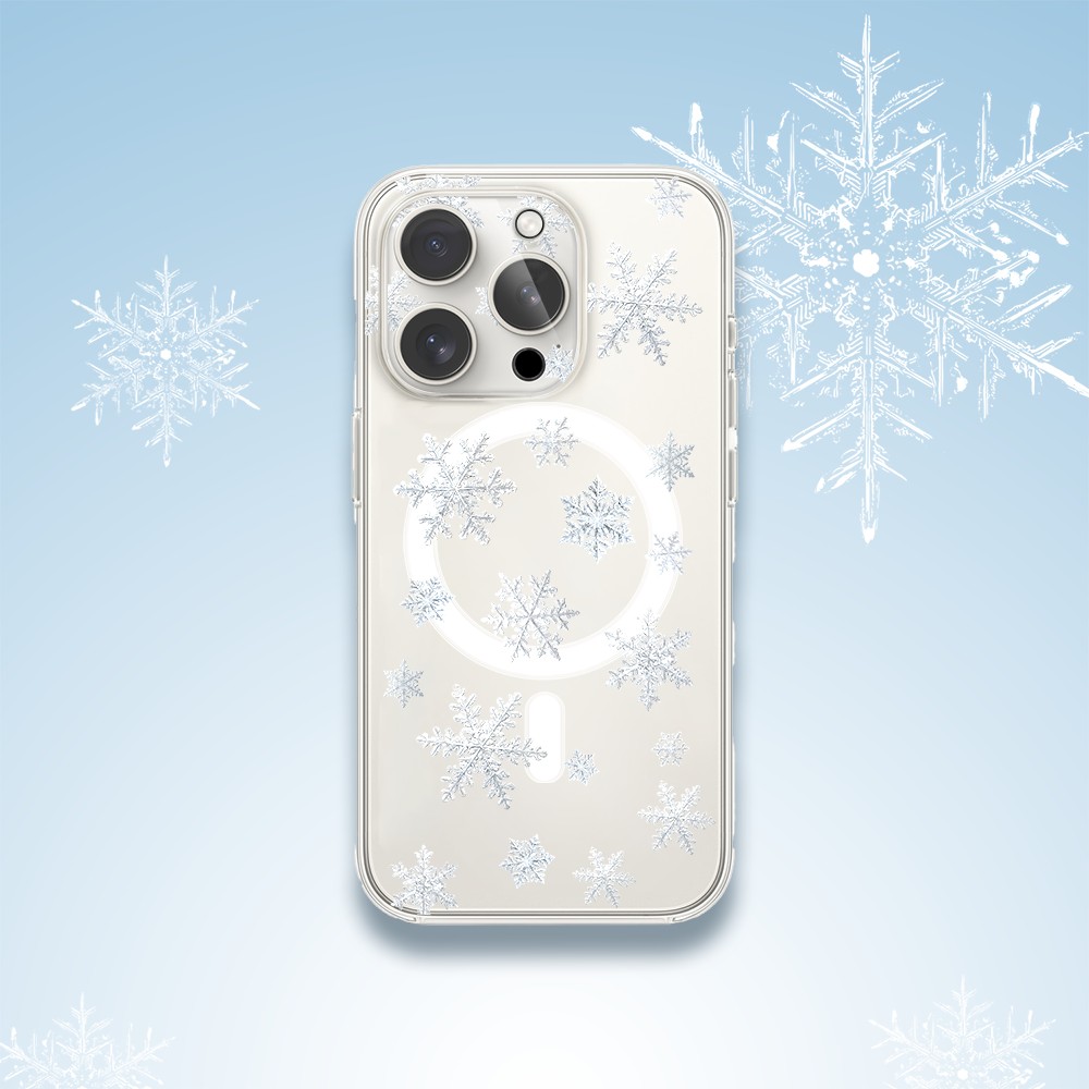 PRO-4iPhone 16 Pro Max pełne szkło hartowane na cały aparat, kamerę, delikatne płatki śniegu