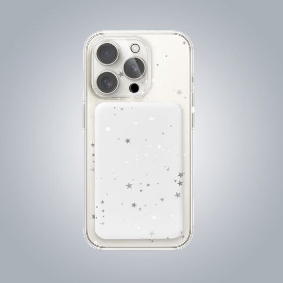 PRO kopia-1Zestaw do iPhone 16 Pro etui, szkło na aparat, power bank, szampańskie gwiazdki grafiki