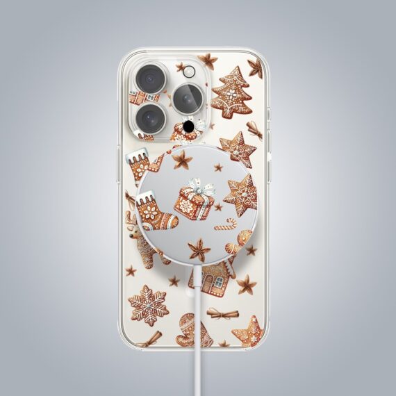 PRO kopiaZestaw do iPhone 14 Pro Max: etui, szkło na aparat, ładowarka z osłoną, magia pierniczków