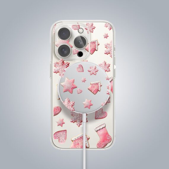 PRO kopiaZestaw do iPhone 16 Pro etui, szkło na aparat, ładowarka z osłoną, różowe pierniczki brakujaceZestaw do iPhone 16 Pro Max: etui, szkło na aparat, ładowarka z osłoną, różowe pierniczki