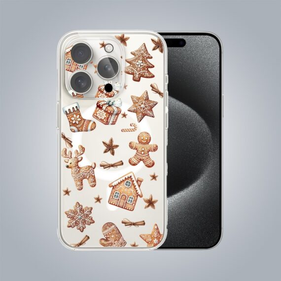 Zestaw do iPhone 15 Pro Max etui, szkło na aparat, power bank, magia pierniczków