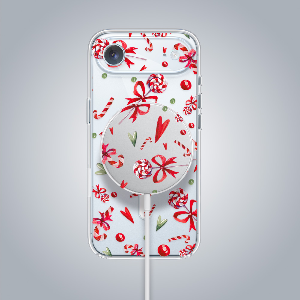 Zestaw do iPhone Air: etui, szkło na aparat, ładowarka z osłoną, cukierki świąteczne ip air bez smyczki