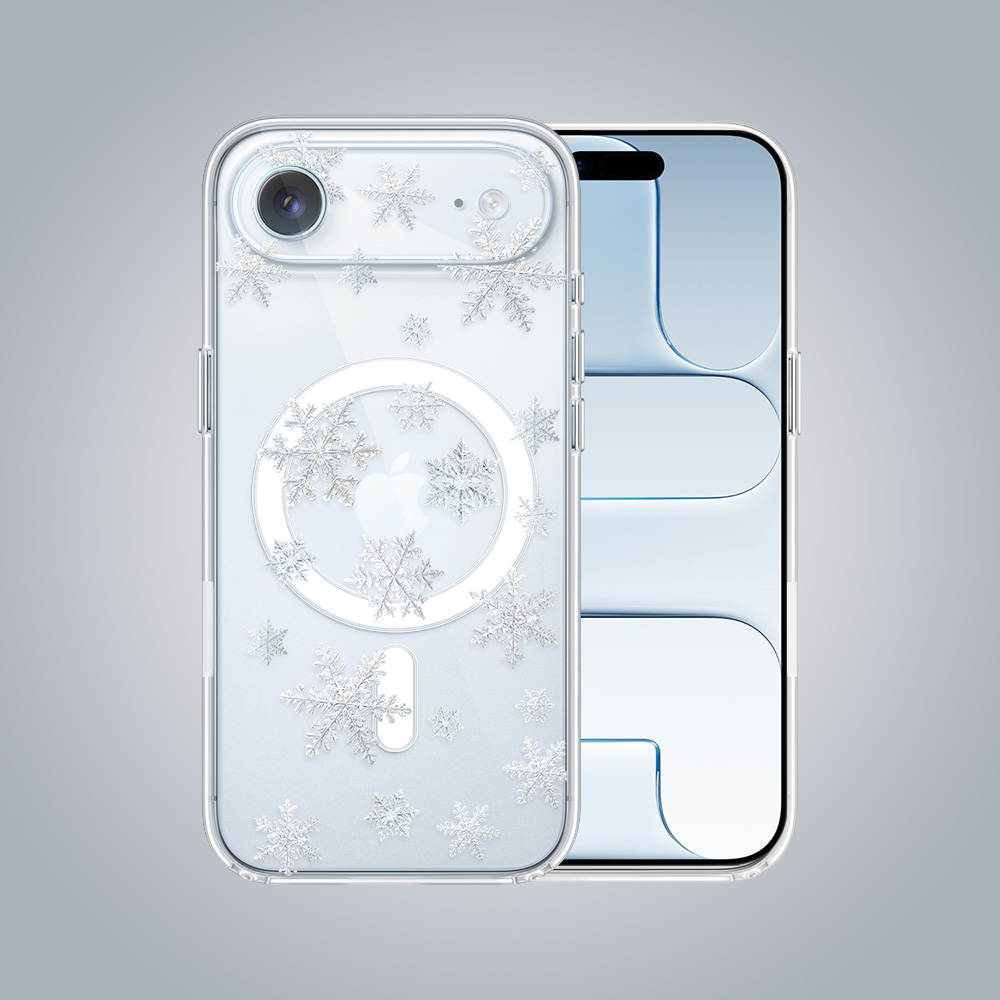 Zestaw do iPhone Air etui, szkło na aparat, ładowarka z osłoną, delikatne płatki śniegu etui