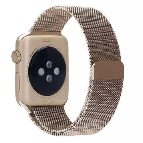 Złota bransoleta milanese elegancka do Apple Watch Series 4-10 : SE 40:41:42mm - Vintage gold2