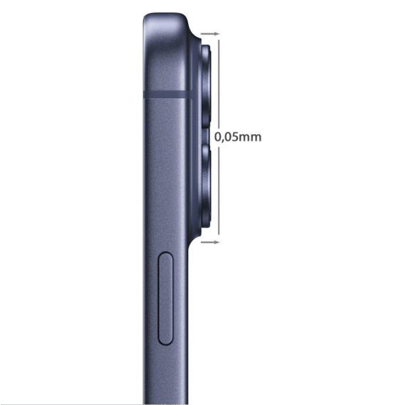 iPhone 17 Pro Max gładka metalowa osłona na cały panel aparatu, wbudowane szkła 9H, granatowa (2)