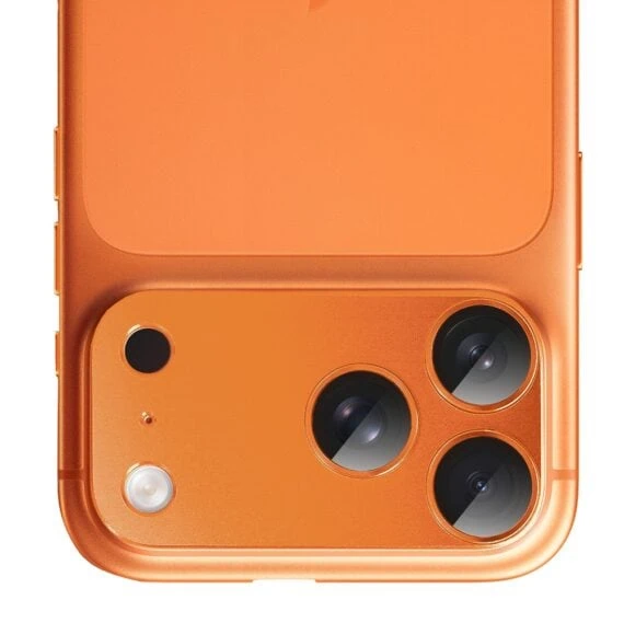 iPhone-17-Pro-Max-gladka-metalowa-oslona-na-caly-panel-aparatu-wbudowane-szkla-9H-pomaranczowa popr