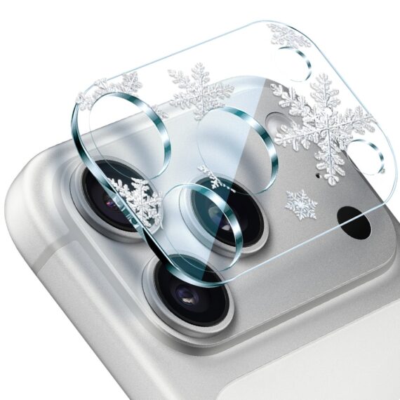 iPhone 17 Pro Max pełne szkło hartowane na cały aparat, kamerę, delikatne płatki śniegu 17 pro-1