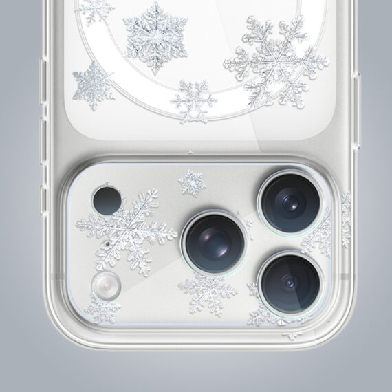 iPhone 17 Pro Max pełne szkło hartowane na cały aparat, kamerę, delikatne płatki śniegu 17 pro-3