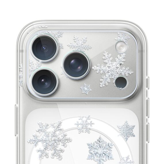 iPhone 17 Pro Max pełne szkło hartowane na cały aparat, kamerę, delikatne płatki śniegu 17 pro-4