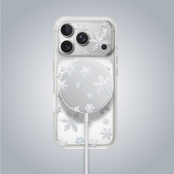 iPhone 17 Pro Max pełne szkło hartowane na cały aparat, kamerę, delikatne płatki śniegu zestaw