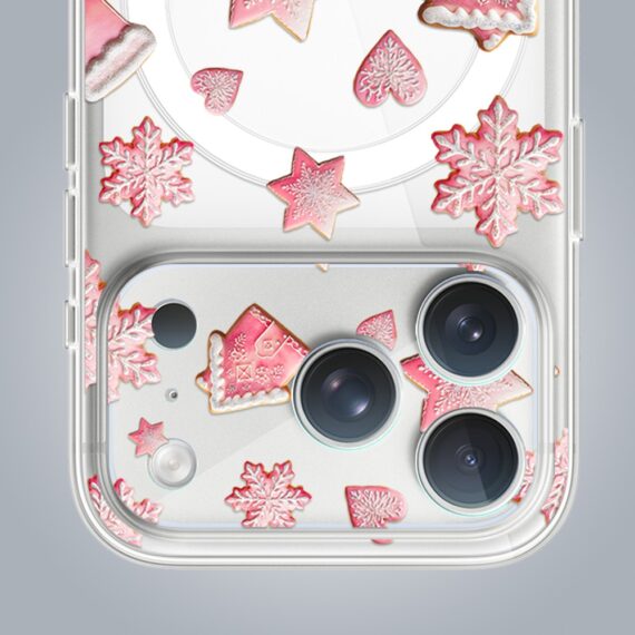 iPhone 17 Pro Max pełne szkło hartowane na cały aparat, kamerę, różowe pierniczki 17 pro-3