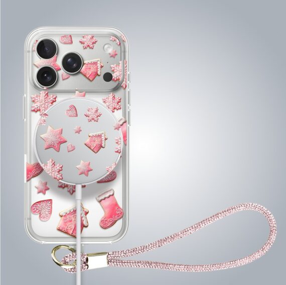 iPhone 17 Pro Max pełne szkło hartowane na cały aparat, kamerę, różowe pierniczki zestaw