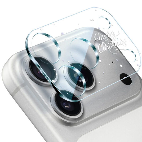 iPhone 17 Pro pełne szkło hartowane na cały aparat, kamerę z napisem Merry Christmas ip 17 pro-1
