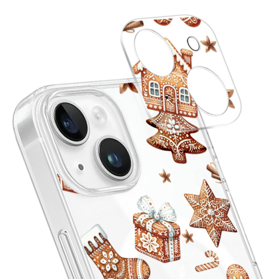 ip 14 ip 13Zestaw do iPhone 14: etui, szkło na aparat, ładowarka z osłoną, magia pierniczków