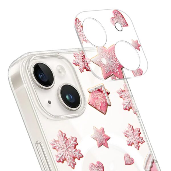 zwykły model-1iPhone 13 pełne szkło hartowane na cały aparat, kamerę, różowe pierniczki