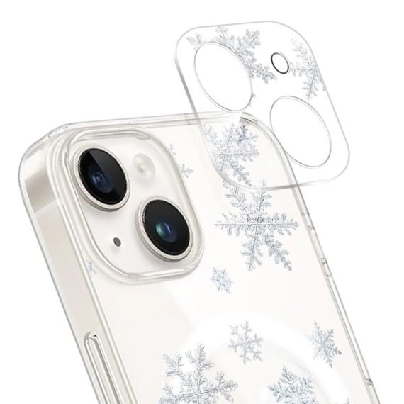 zwykły model-1iPhone 14 pełne szkło hartowane na cały aparat, kamerę, delikatne płatki śniegu