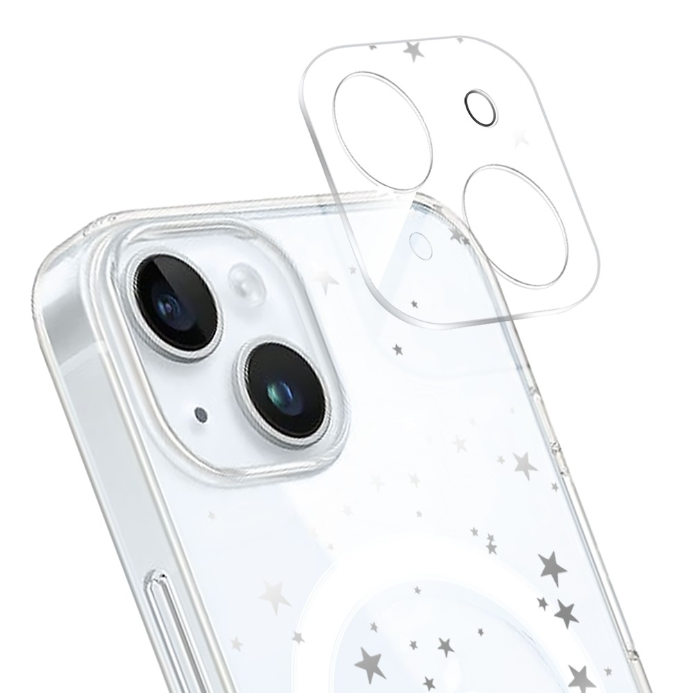 iPhone 15 Plus pełne szkło hartowane na cały aparat, kamerę, szampańskie gwiazdki