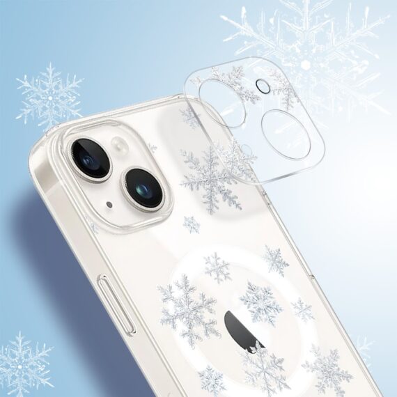 zwykły model-2iPhone 14 pełne szkło hartowane na cały aparat, kamerę, delikatne płatki śniegu