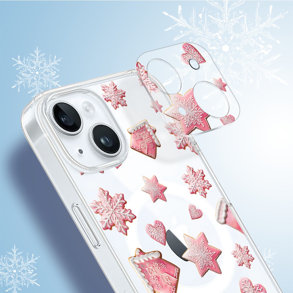 zwykły model-2iPhone 15 pełne szkło hartowane na cały aparat, kamerę, różowe pierniczki