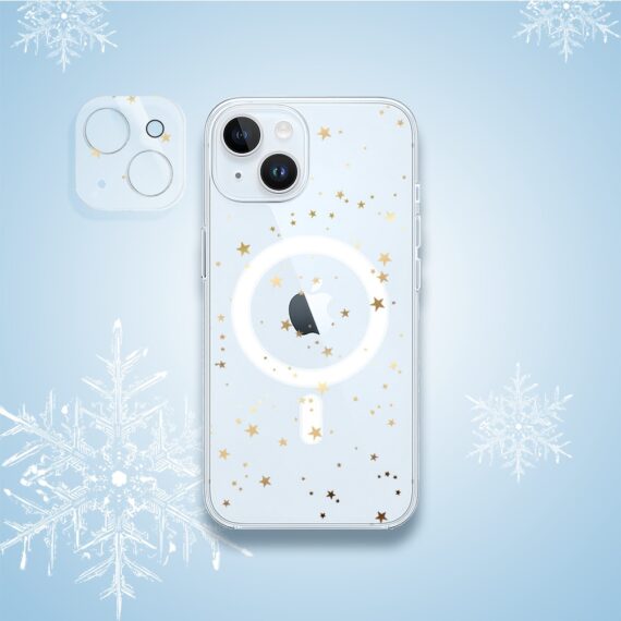 zwykły model-3iPhone 15 pełne szkło hartowane na cały aparat, kamerę, złote gwiazdki