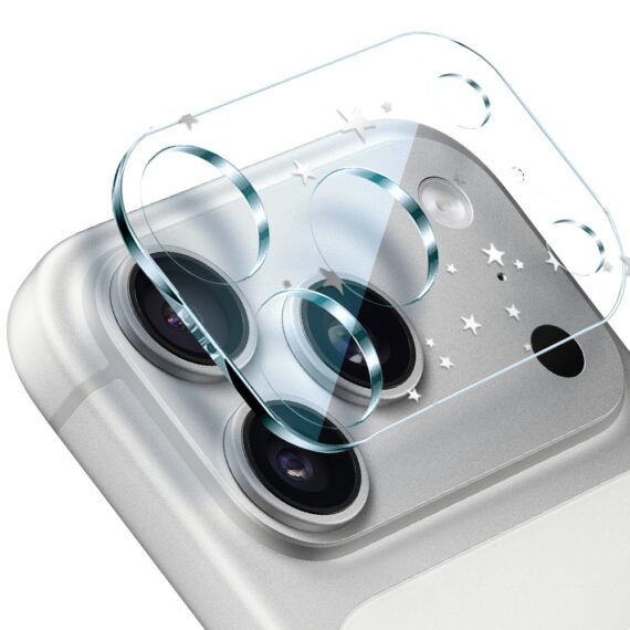 17 pro-1iPhone 17 Pro pełne szkło hartowane na cały aparat, kamerę, szampańskie gwiazdki