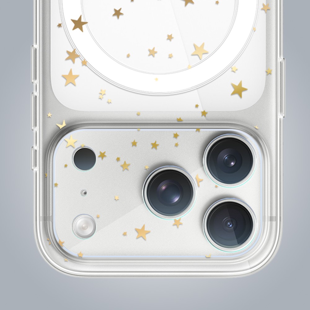 17 pro-3iPhone 17 Pro Max pełne szkło hartowane na cały aparat, kamerę, złote gwiazdki