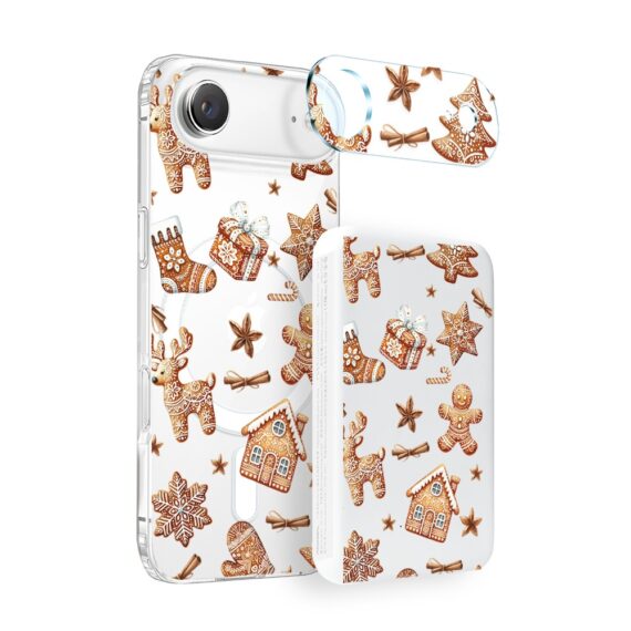 Airniebieskie kZestaw do iPhone Air: etui, szkło na aparat, power bank, magia pierniczków