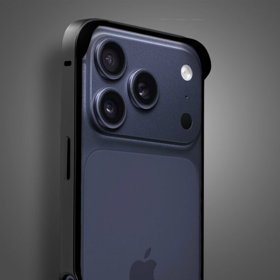 Bumper do iPhone 17 Pro Max, Metal Slim, metalowa ramka ochronna, czarny (1)